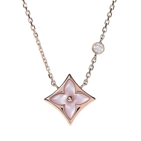 louis vuitton blosso mother of pearl necklace|Colour Blossom BB Star Pendant, Pink Gold, White Mother.